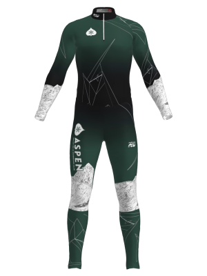 Podiumwear Unisex Silver Two-Piece Race Suit