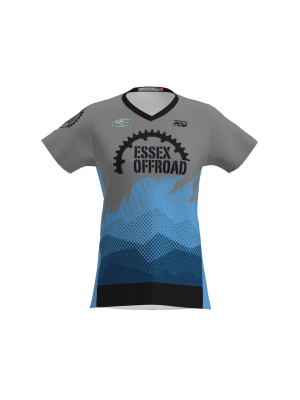 Podiumwear Women's Silver Short Sleeve MTB Jersey - NEW FABRIC 2025!