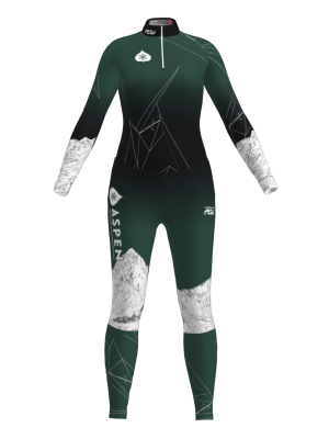 Podiumwear Women's Silver Two-Piece Race Suit