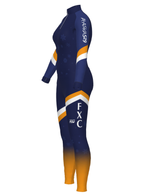 Podiumwear Women's Silver Two-Piece Race Suit
