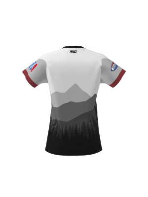 Podiumwear Women's Silver Short Sleeve MTB Jersey - NEW FABRIC 2025!