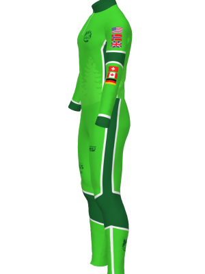 Podiumwear Unisex Silver Two-Piece Race Suit