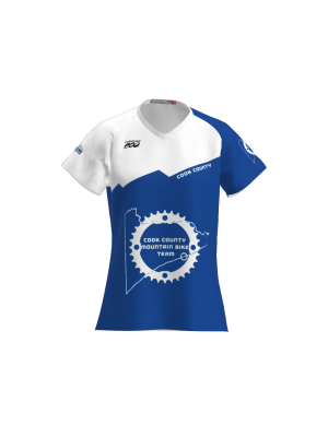 Podiumwear Women's Silver Short Sleeve MTB Jersey - NEW FABRIC 2025!