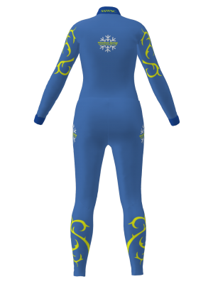 Podiumwear Women's Silver Two-Piece Race Suit