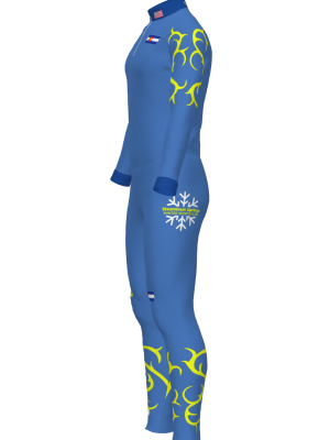 Podiumwear Unisex Silver Two-Piece Race Suit