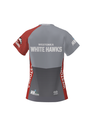 Podiumwear Women's Silver Short Sleeve MTB Jersey - NEW FABRIC 2025!