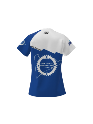 Podiumwear Women's Silver Short Sleeve MTB Jersey - NEW FABRIC 2025!