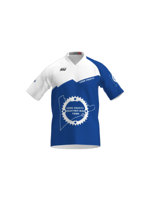 Podiumwear Men's Silver Short Sleeve MTB Jersey - New Fabric 2025!