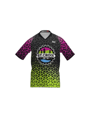 Podiumwear Men's Silver Short Sleeve MTB Jersey - New Fabric 2025!