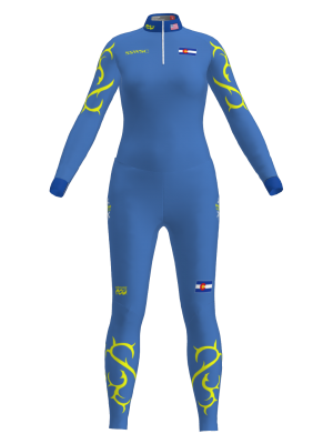 Podiumwear Women's Silver Two-Piece Race Suit