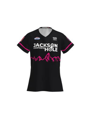 Podiumwear Women's Silver Short Sleeve MTB Jersey - NEW FABRIC 2025!