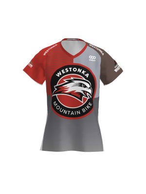 Podiumwear Women's Silver Short Sleeve MTB Jersey - NEW FABRIC 2025!