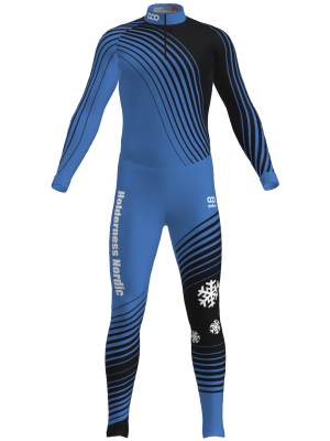 Podiumwear Unisex Silver Two-Piece Race Suit