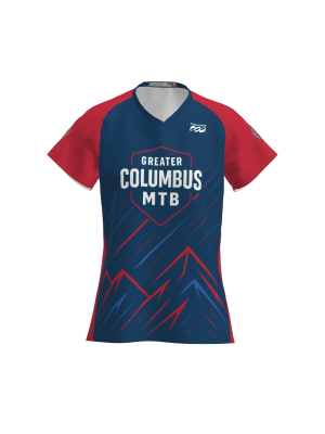 Podiumwear Women's Silver Short Sleeve MTB Jersey - NEW FABRIC 2025!