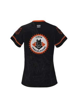 Podiumwear Women's Silver Short Sleeve MTB Jersey - NEW FABRIC 2025!