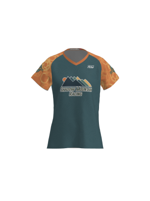 Podiumwear Women's Silver Short Sleeve MTB Jersey - NEW FABRIC 2025!