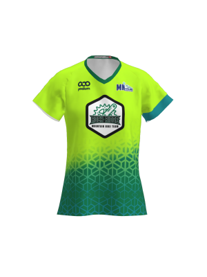 Podiumwear Women's Silver Short Sleeve MTB Jersey - NEW FABRIC 2025!