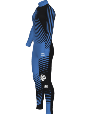 Podiumwear Unisex Silver Two-Piece Race Suit
