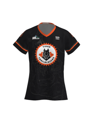 Podiumwear Women's Silver Short Sleeve MTB Jersey - NEW FABRIC 2025!