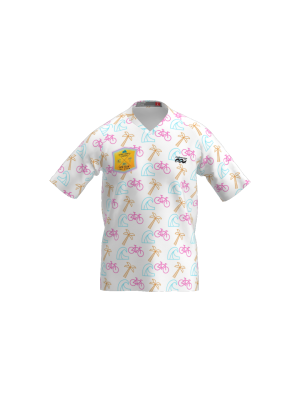 Podiumwear Men's Silver Short Sleeve MTB Jersey - New Fabric 2025!