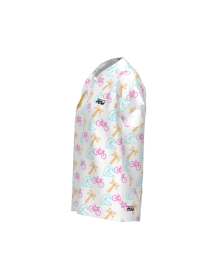 Podiumwear Women's Silver Short Sleeve MTB Jersey - NEW FABRIC 2025!