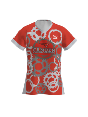 Podiumwear Women's Silver Short Sleeve MTB Jersey - NEW FABRIC 2025!