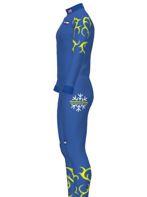 Podiumwear Unisex Silver Two-Piece Race Suit