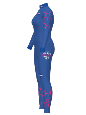 Podiumwear Women's Silver Two-Piece Race Suit