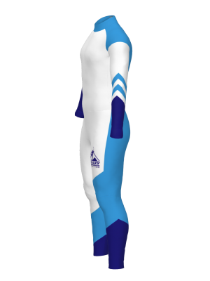Podiumwear Unisex Gold One-Piece Race Suit (Nordic Skiing) Side View