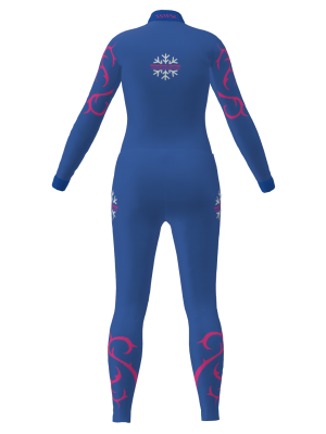 Podiumwear Women's Silver Two-Piece Race Suit