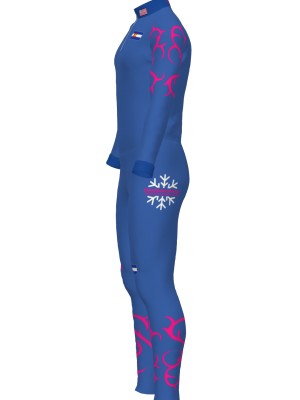 Podiumwear Unisex Silver Two-Piece Race Suit