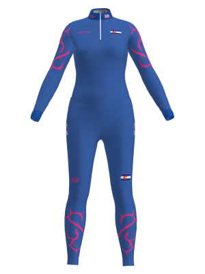 Podiumwear Women's Silver Two-Piece Race Suit