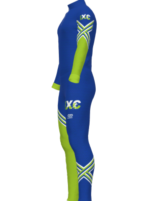 Podiumwear Unisex Silver Two-Piece Race Suit (Nordic Skiing) Side View