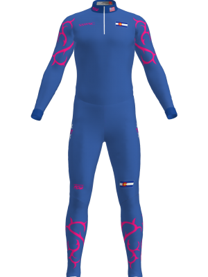 Podiumwear Unisex Silver Two-Piece Race Suit