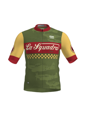 Podiumwear Men's Gold Full Zip Jersey (Cycling) Front View