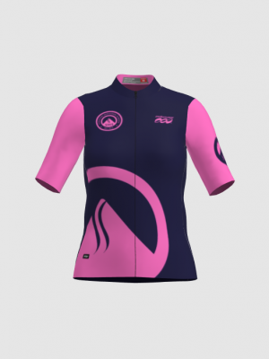 Podiumwear Women's Gold Full Zip Jersey (Cycling) Front View