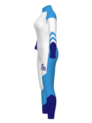 Podiumwear Women's Gold One-Piece Race Suit (Nordic Skiing) Side View