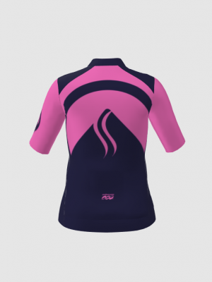 Podiumwear Women's Gold Full Zip Jersey (Cycling) Back View