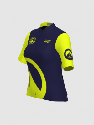 Podiumwear Women's Gold Full Zip Jersey (Cycling) Side View