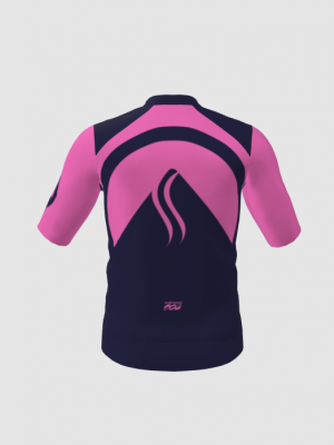 Podiumwear Men's Gold Full Zip Jersey (Cycling) Back View