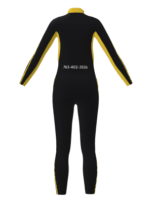 Podiumwear Women's Gold Two-Piece Race Suit