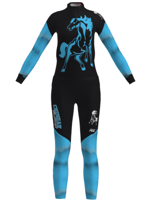 Podiumwear Women's Gold Two-Piece Race Suit