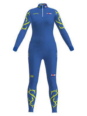 Podiumwear Women's Silver Two-Piece Race Suit