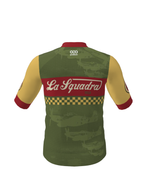 Podiumwear Men's Gold Full Zip Jersey (Cycling) Back View