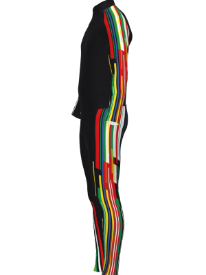 Podiumwear Men's Gold Two-Piece Race Suit (Nordic Skiing) Side View