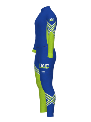 Podiumwear Unisex Gold One-Piece Race Suit (Nordic Skiing) Side View