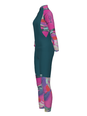 Podiumwear Women's Gold Two-Piece Race Suit (Nordic Skiing) Side View