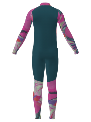 Podiumwear Men's Gold Two-Piece Race Suit (Nordic Skiing) Back View