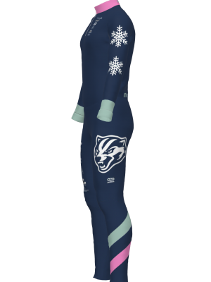 Podiumwear Unisex Silver Two-Piece Race Suit (Nordic Skiing) Side View