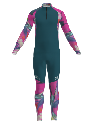 Podiumwear Men's Gold Two-Piece Race Suit (Nordic Skiing) Front View